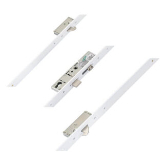 ERA Latch Deadbolt 2 Hooks Split Spindle 44mm Flat White Faceplate Multipoint Door Lock