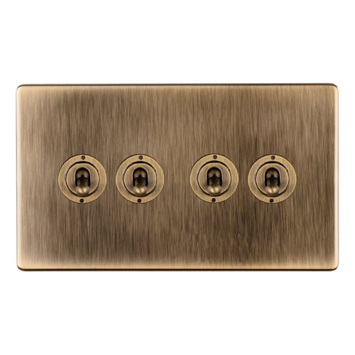 Eurolite ABT4SW 4-Gang 10Amp 2-Way Toggle Switch (LEAD TIME: 2-3 DAYS)
