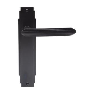 Carlisle Brass ADR012MB Art Deco Lever On Latch Backplate (LEAD TIME: 2-3 DAYS)