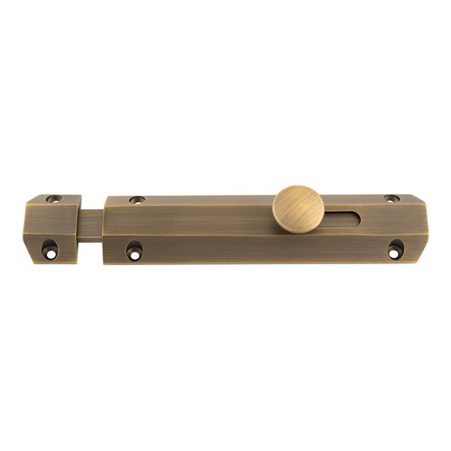 Carlisle Brass AQ82AB 152 x 36mm Surface Bolt c/w Keep Flat & Angled Mortice Keeps - Antique Brass (LEAD TIME: 2-3 DAYS)