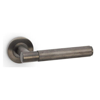 Alexander & Wilks AW220DBZPVD Spitfire Knurled Lever On Round Rose - Dark Bronze PVD (LEAD TIME: 2-3 DAYS)