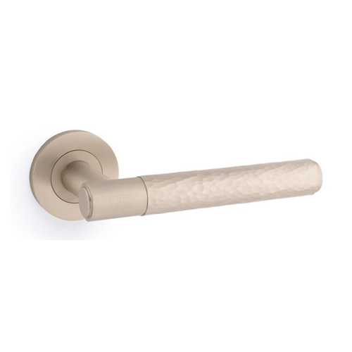Alexander & Wilks AW223SN Spitfire Hammered Lever On Round Rose (LEAD TIME: 2-3 DAYS)