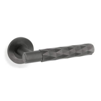 Alexander & Wilks AW226DBZPVD Spitfire Lever Diamond Cut On 50 x 6mm Rose - Dark Bronze PVD (LEAD TIME: 2-3 DAYS)