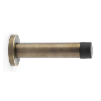 Alexander & Wilks AW616AB Cylinder Projection Door Stop On Rose - Antique Brass (LEAD TIME: 2-3 DAYS)