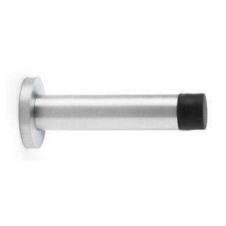 Alexander & Wilks AW616SC Cylinder Projection Door Stop On Rose - Satin Chrome (LEAD TIME: 2-3 DAYS)