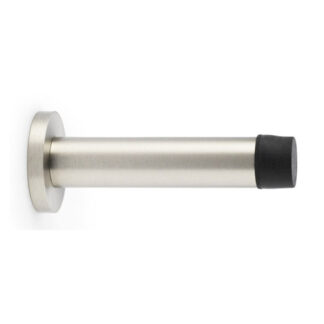Alexander & Wilks AW616SN Cylinder Projection Door Stop On Rose - Satin Nickel (LEAD TIME: 2-3 DAYS)