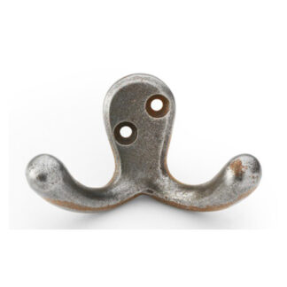 Alexander & Wilks AW773AI Victorian Double Robe Hook - Antique Brass Iron (LEAD TIME: 2-3 DAYS)