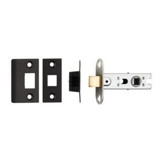 Eurospec BTL25MB 64mm Ce B/T Tubular Mortice Latch Square - Matt Black (LEAD TIME: 2-3 DAYS)