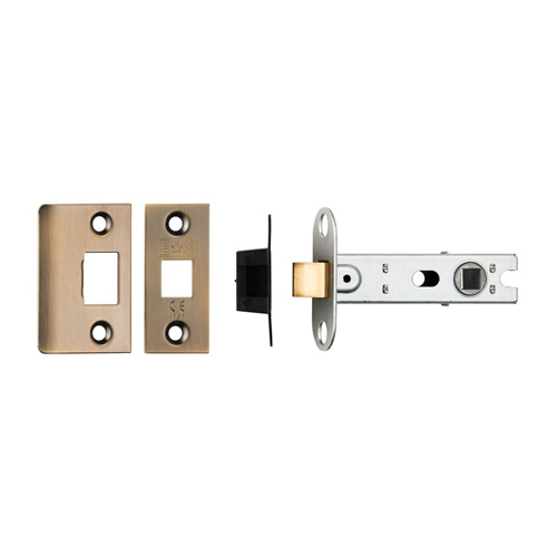 Eurospec BTL30AB 76mm CE B/T Tubular Mortice Latch Square - Antique Brass (LEAD TIME: 2-3 DAYS)