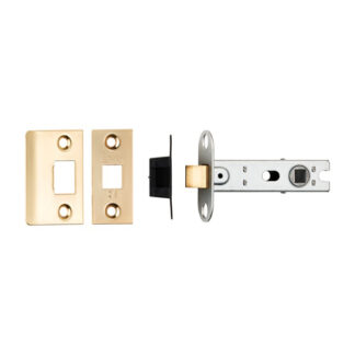 Eurospec BTL30SB 76mm CE B/T Tubular Mortice Latch Square - Satin Brass (LEAD TIME: 2-3 DAYS)