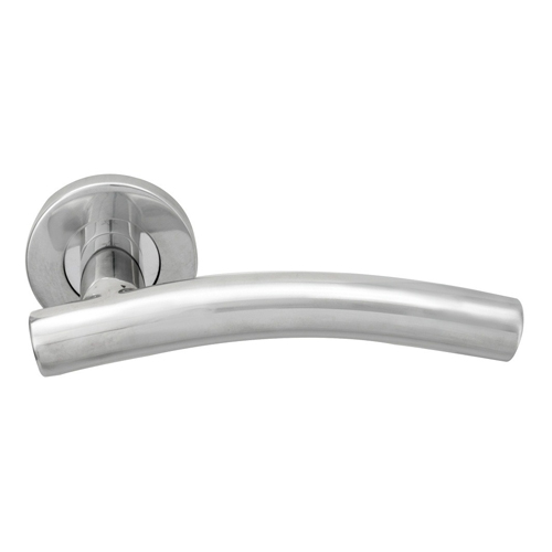 Eurospec CSL1193BSS Curved Lever On Sprung Rose (LEAD TIME: 2-3 DAYS)