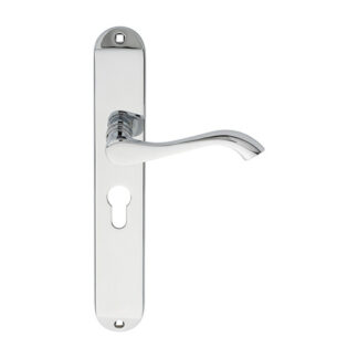 Carlisle Brass DL380YCP Andros Lever On Euro Lock Long Backplate (LEAD TIME: 2-3 DAYS)