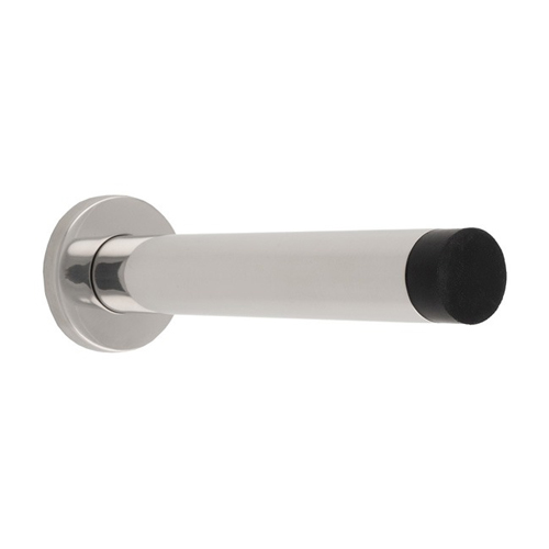 Eurospec DSW1019BSS 150 x 22mm Wall Mounted Doorstop On Rose Concealed Fix - Polished Stainless Steel (LEAD TIME: 2-3 DAYS)