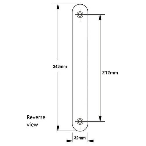 Fab & Fix Windsor Blank Exterior Only Unsprung 212mm screw centres - Image 6