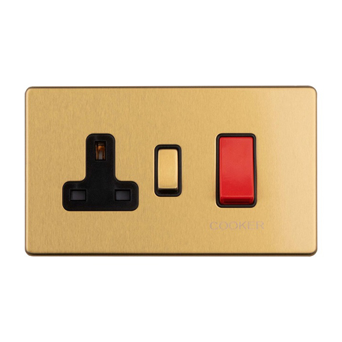 Eurolite ECSB45ASWASB 45Amp Cooker Switch with Socket (LEAD TIME: 2-3 DAYS)