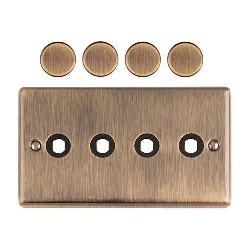 Eurolite EN4DIMABB Dimmer Switch Plate - Antique Brass 4-Gang (LEAD TIME: 2-3 DAYS)
