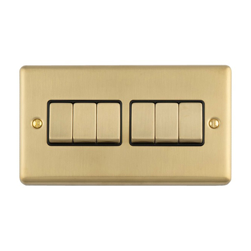 Eurolite EN6SWSBB Enhance Decorative 6-Gang Switch (LEAD TIME: 2-3 DAYS)