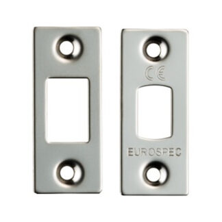 Eurospec FSF5010BSS Forend Strike & Fixing Pack To Suit Heavy Duty Tubular Deadbolt - Bright Stainless Steel Square Forend (LEAD TIME: 2-3 DAYS)