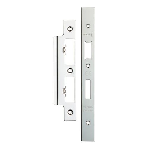 Eurospec FSF5017BSS Forend Strike & Fixing Pack To Suit Din Euro Sash/Bathroom Lock - Bright Stainless Steel Square Forend (LEAD TIME: 2-3 DAYS)
