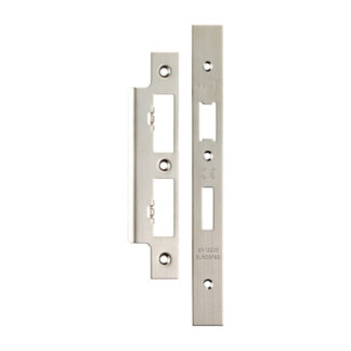 Eurospec FSF5017SSS Forend Strike & Fixing Pack To Suit Din Euro Sash/Bathroom Lock - Satin Stainless Steel Square Forend (LEAD TIME: 2-3 DAYS)