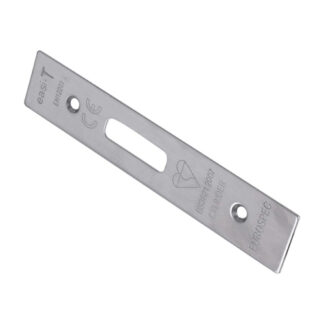 Eurospec FSF5019SSS Easi-T Forend Strike & Fixing Pack To Suit Euro Profile BS Cylinder Deadlock - Satin Stainless Steel Square Forend (LEAD TIME: 2-3 DAYS)