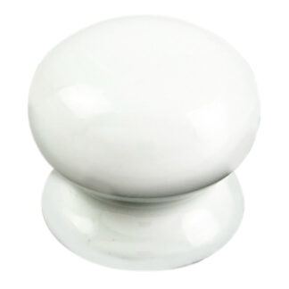 Carlisle Brass FTD620APWH Porcelain Knob 30mm (LEAD TIME: 2-3 DAYS)