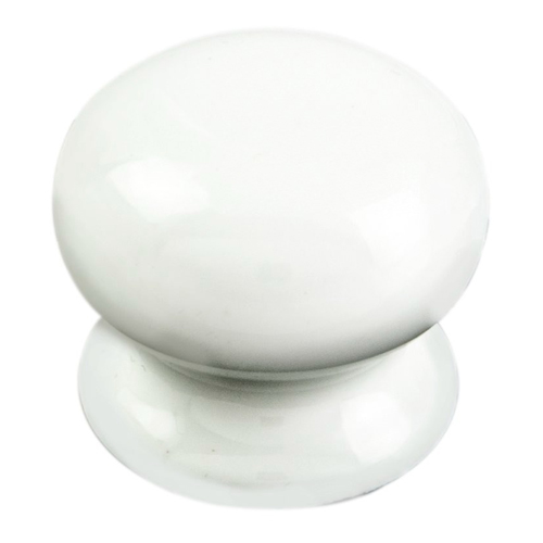 Carlisle Brass FTD620APWH Porcelain Knob 30mm (LEAD TIME: 2-3 DAYS)