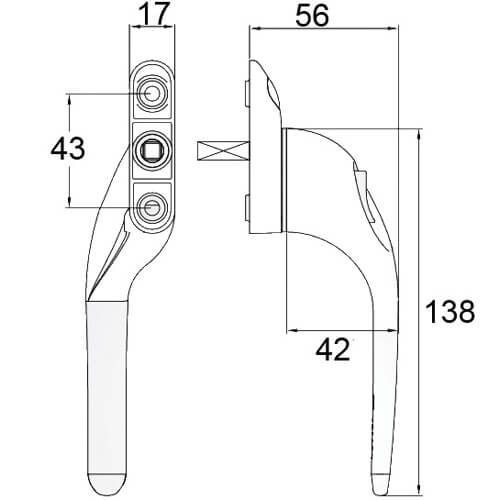 TSS Offset Locking Espag UPVC Window Handles - Image 13