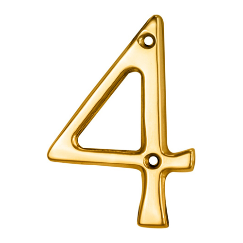 Carlisle Brass N4PVD Numerals (0-9) Number 4 (LEAD TIME: 2-3 DAYS)