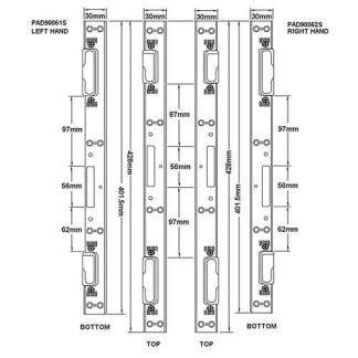 Lockmaster UPVC 2 Rollers Hookbolt Keep Set