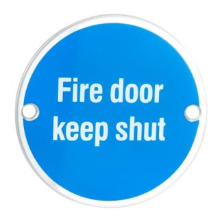 Eurospec SEX1016BSS Signage Fire Door Keep Shut (LEAD TIME: 2-3 DAYS)