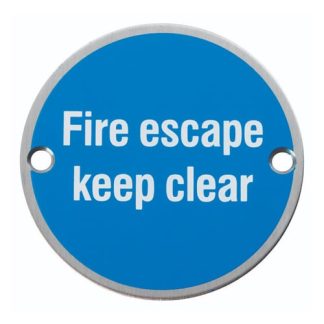 Eurospec SEX1021SSS Signage Fire Escape Keep Clear (LEAD TIME: 2-3 DAYS)