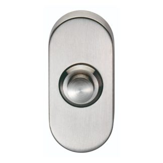Eurospec SWE1030SSS Oblong Bell Push 64 x 30mm Concealed Fix - Satin Stainless Steel (LEAD TIME: 2-3 DAYS)