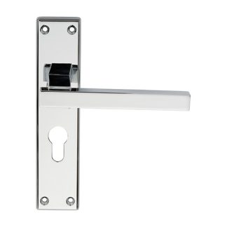Serozzetta SZM241YCP Stratus Lever On Euro Lock Backplate (LEAD TIME: 2-3 DAYS)