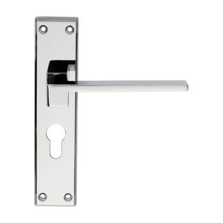 Serozzetta SZM371YCP Equi Lever On Euro Lock Backplate (LEAD TIME: 2-3 DAYS)