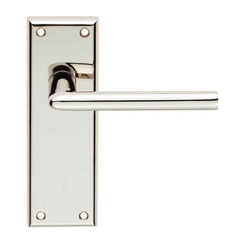 Serozzetta SZR012PN dieci Lever On Face-Fix Backplate latch - Polished nickel (LEAD TIME: 2-3 DAYS)