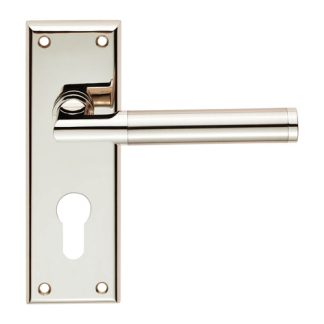 Serozzetta SZR061YPNSN Sessanta Lever On Euro Lock Backplate (LEAD TIME: 2-3 DAYS)