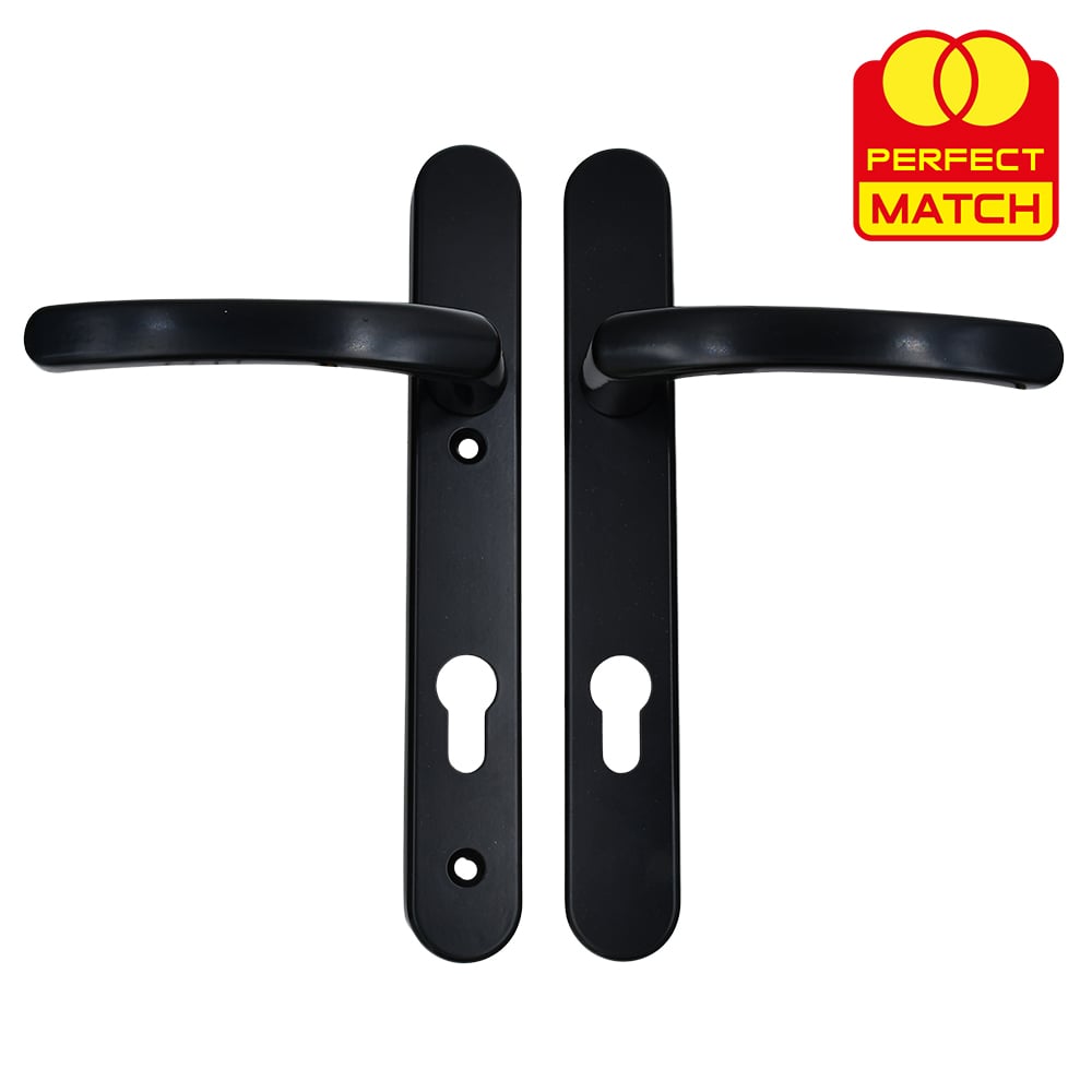 TSS Lever Lever UPVC Multipoint Door Handles - 92mm PZ Sprung 122mm Screw Centres - Long Backplate - Image 2