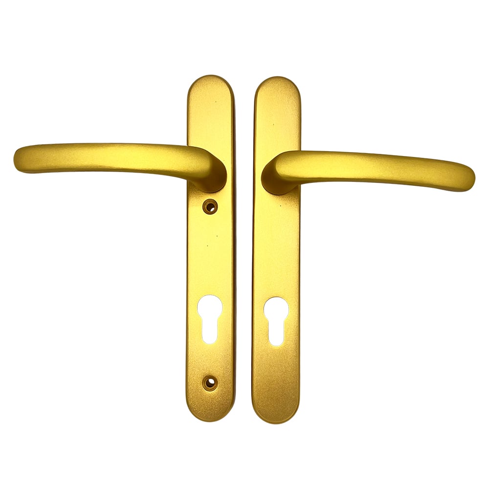 TSS Lever Lever UPVC Multipoint Door Handles - 92mm PZ Sprung 122mm Screw Centres - Long Backplate - Image 7
