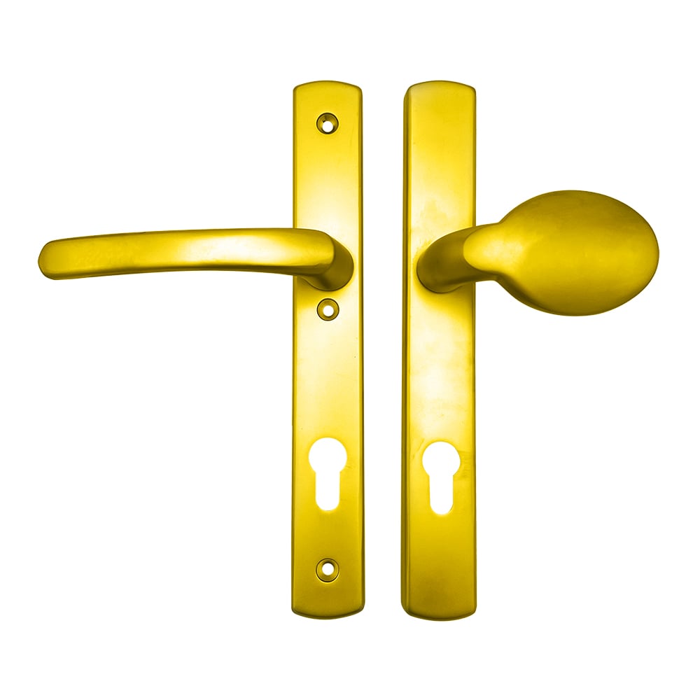 TSS Lever Moveable Pad UPVC Multipoint Door Handles - 92mm PZ - Sprung - 215mm Screw Centres - 3x Fixings - Image 5
