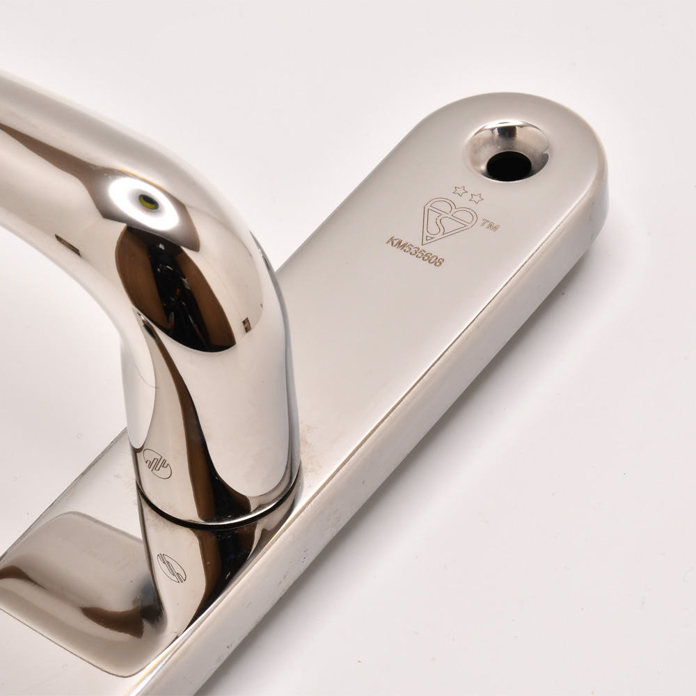 TSS TS007 2 Star Grade 304 Stainless Steel Lever Moveable Pad (Offset) UPVC Multipoint Door Handles - 92/62mm PZ Sprung 210mm Screw Centres - Image 4
