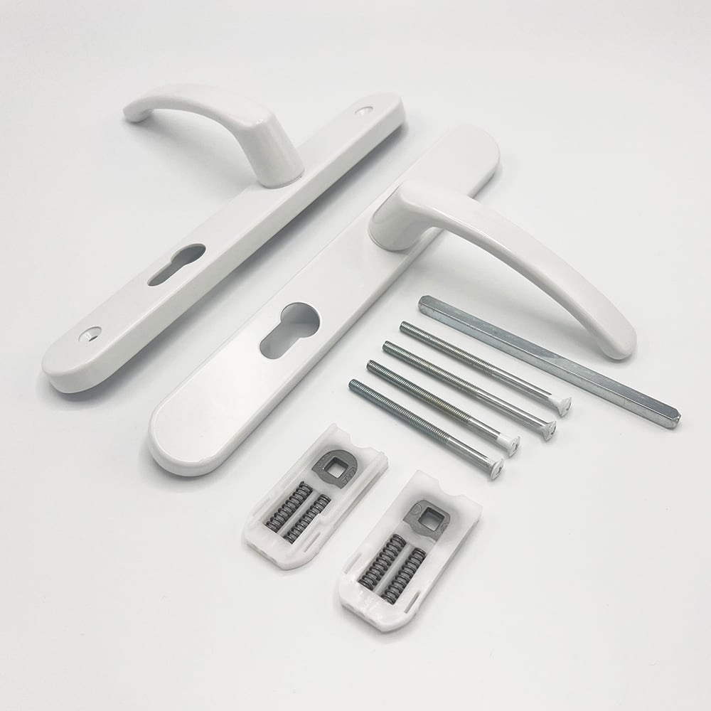 TSS Lever Lever UPVC Multipoint Door Handles - 70mm PZ - Sprung - 200mm Screw Centres - 7mm Follower - Image 3