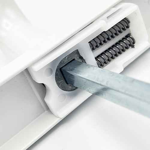 TSS Lever Moveable Pad Offset UPVC Multipoint Door Handles - 70/92mm PZ - Sprung - 215mm Screw Centres - Image 4