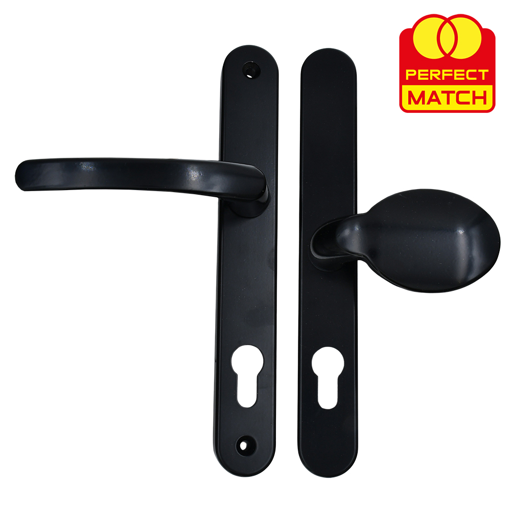 TSS Lever Moveable Pad Offset UPVC Multipoint Door Handles - 92/62mm PZ - Sprung - 215mm Screw Centres - Image 2