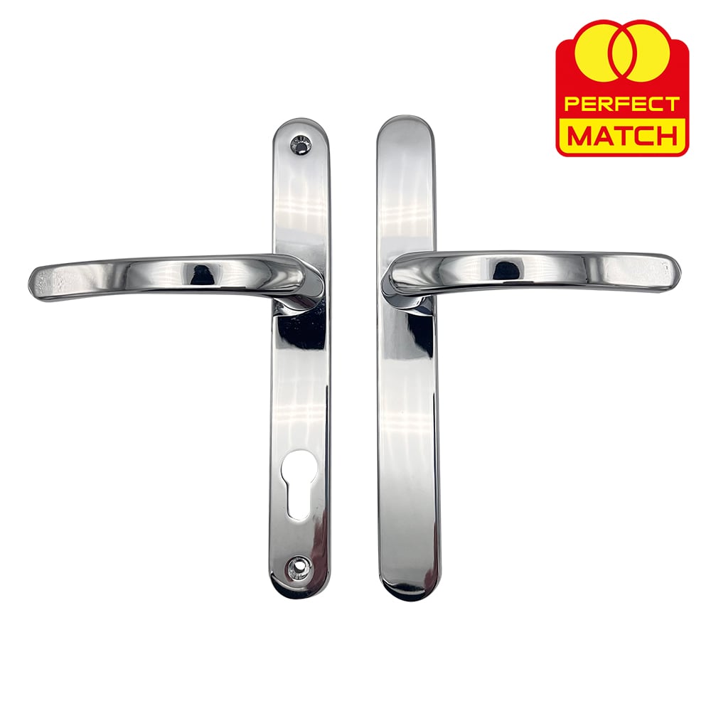 TSS Blank External Lever Lever French Door Multipoint Handles – 92mm PZ Sprung 215mm Screw Centres - Image 8