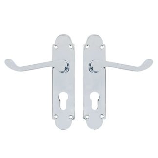 TSS Regent Scroll Lever Handle on Plate Door Furniture