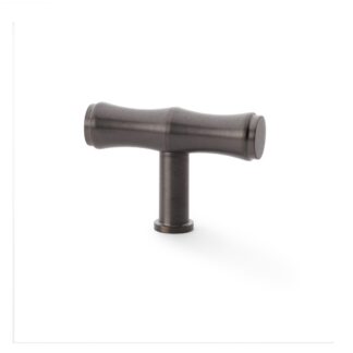 Alexander & Wilks AW801B-55-DBZPVD Crispin Bamboo T Bar Cupboard Knob - Dark Bronze PVD (LEAD TIME: 2-3 DAYS)