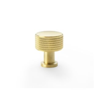Alexander & Wilks AW807K-29-SBPVD Lucia Knurled Cupboard Knob - Satin Brass PVD 29mm (LEAD TIME: 2-3 DAYS)