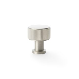 Alexander & Wilks AW807R-29-SN Lucia Reeded Cupboard Knob - Satin Nickel 29mm (LEAD TIME: 2-3 DAYS)