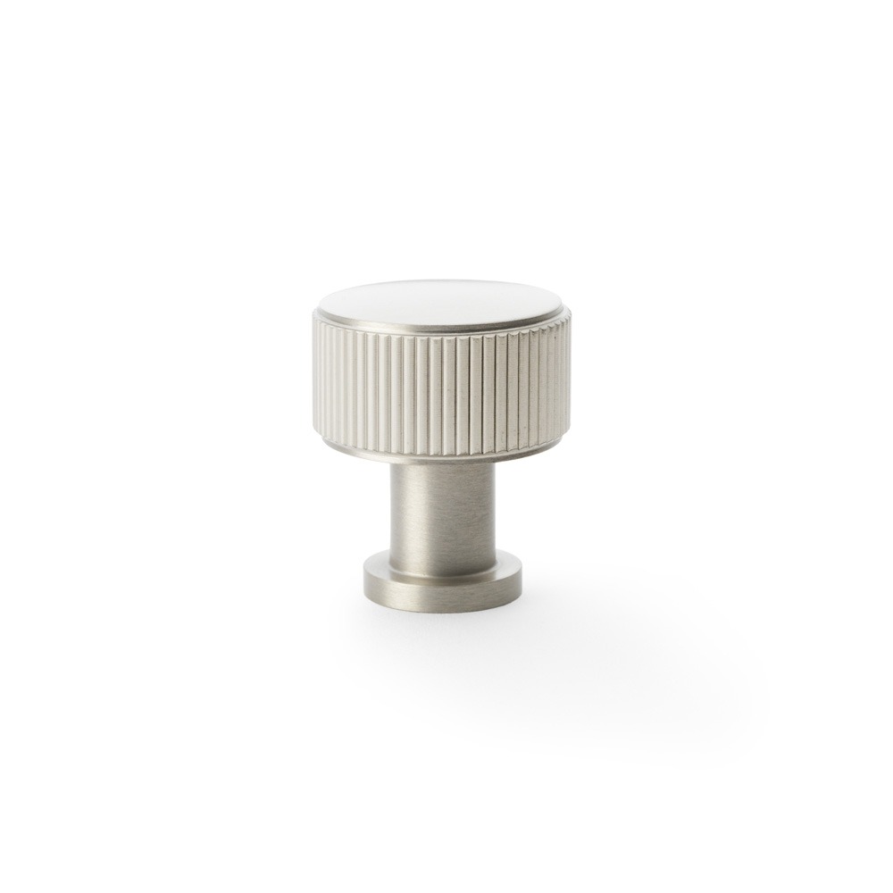 Alexander & Wilks AW807R-29-SN Lucia Reeded Cupboard Knob - Satin Nickel 29mm (LEAD TIME: 2-3 DAYS)
